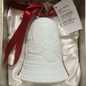 Kringle Express 5” Illuminated Porcelain Holiday Bell with Gift Box